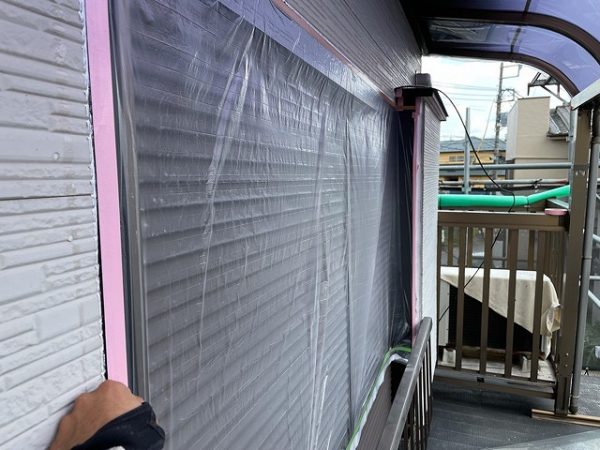 養生　保護　外壁塗装　窯業サイディング