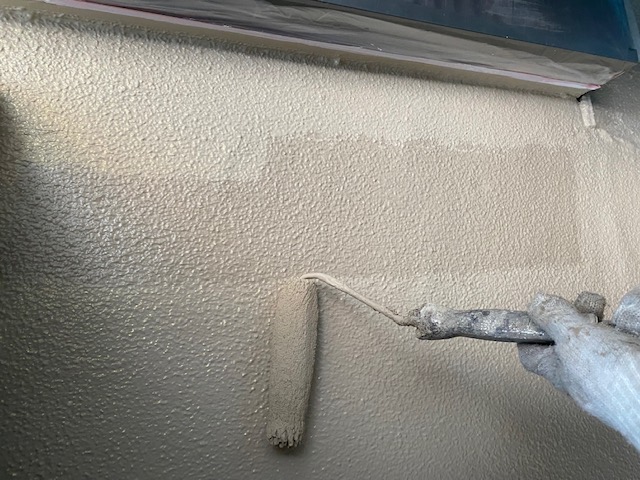 八千代市　外壁塗装　モルタル　3回塗り　上塗り　アレスダイナミックトップ