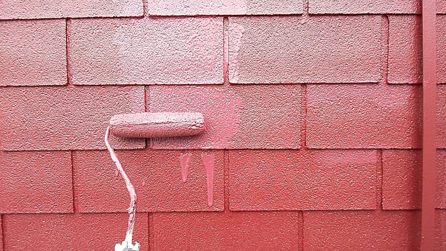 千葉市　マンション　屋根塗装　上塗り　水性シリコンベスト