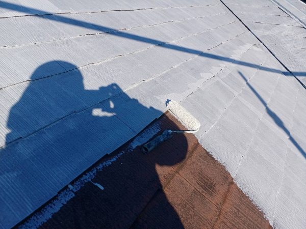 千葉市　屋根塗装　下塗り　サーモアイシーラー