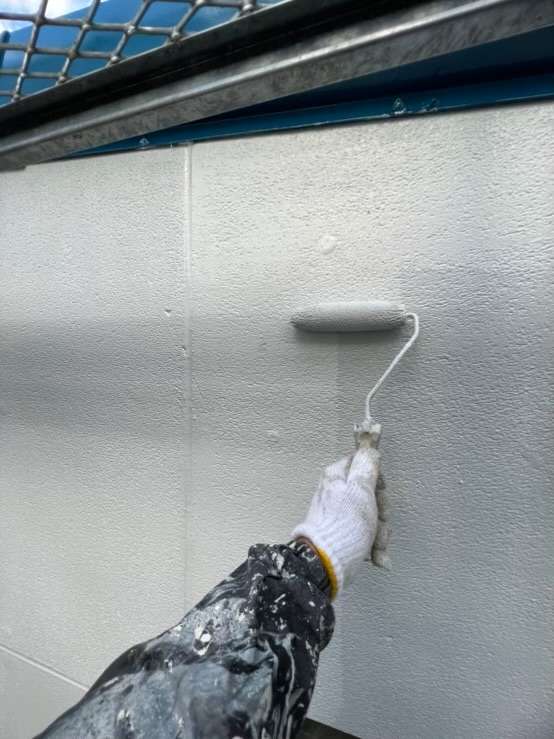 千葉市　工場　倉庫　外壁塗装　上塗り　アレスダイナミックTOP