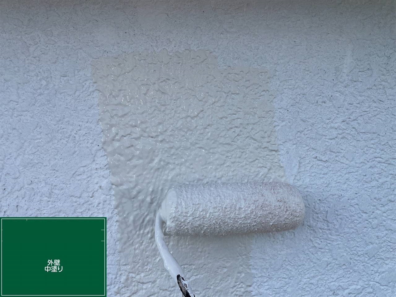 習志野市　外壁塗装　中塗り　アレスダイナミックTOP