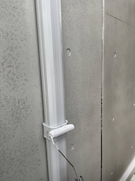 習志野市　付帯部塗装　雨樋　ファインパーフェクトトップ