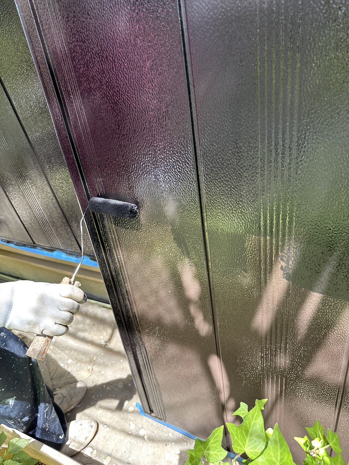 八千代市　付帯部塗装　雨戸　ファインパーフェクトトップ