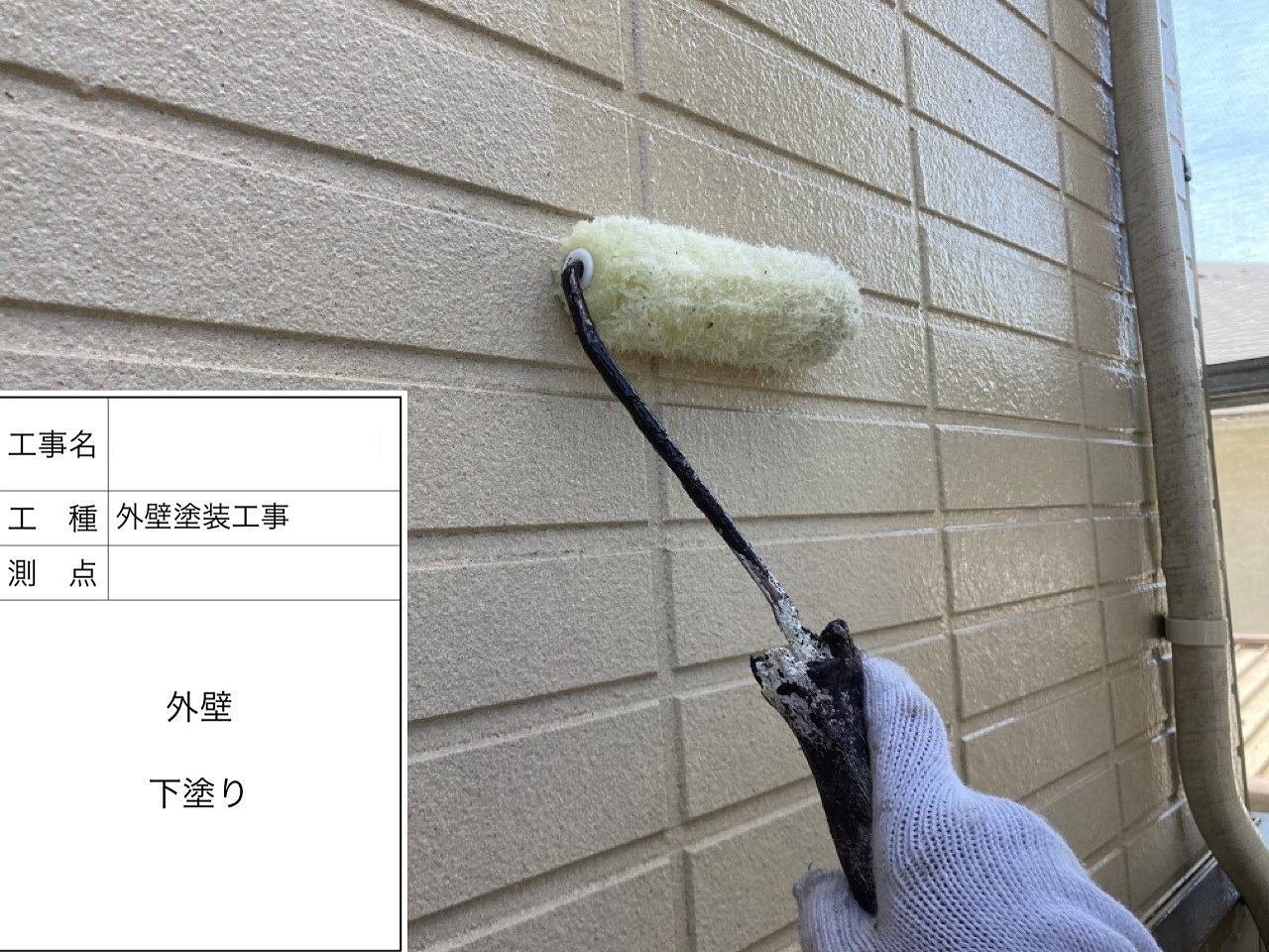 千葉市　アパート　外壁　下塗り　浸透シーラー