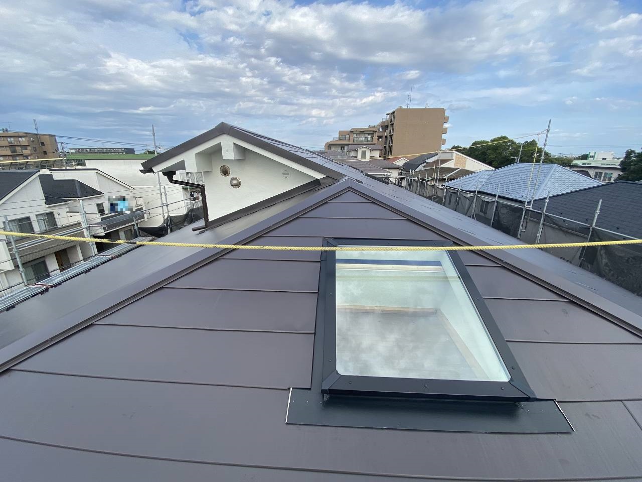 千葉市　アパート　検査　屋根　トップライト　天窓
