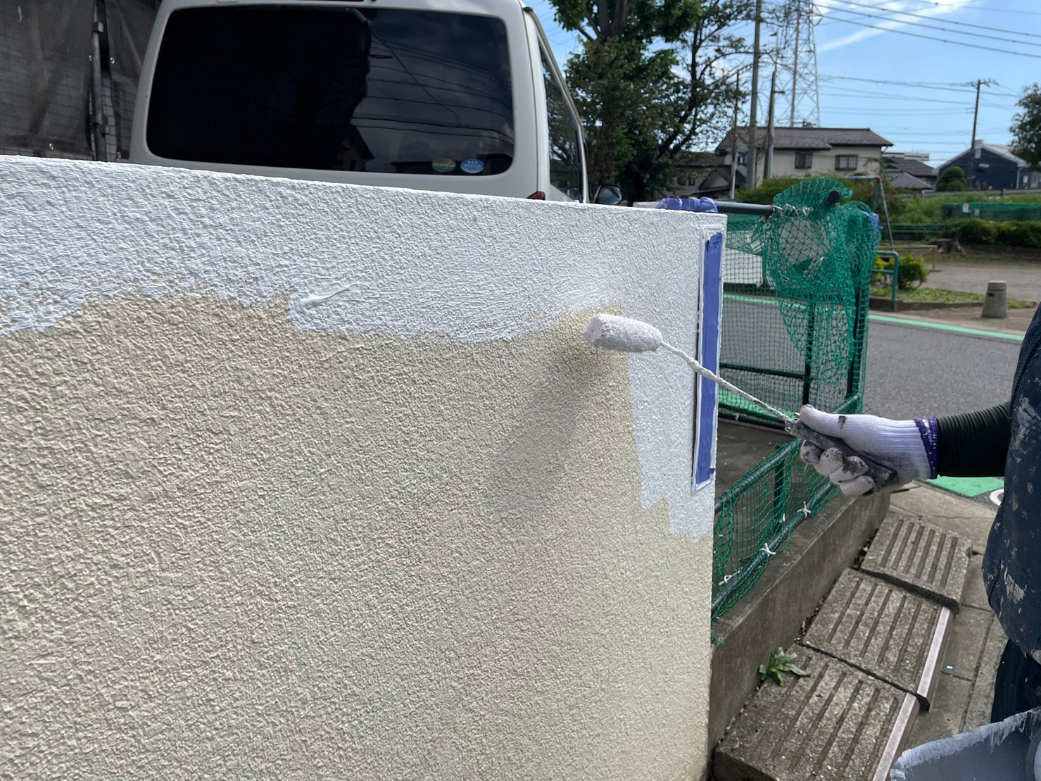 千葉市　アパート　外塀塗装
