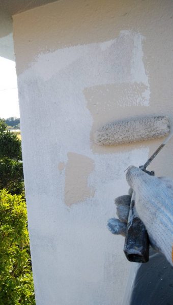 千葉市　施設　外壁塗装　中塗り　アレスダイナミックトップ