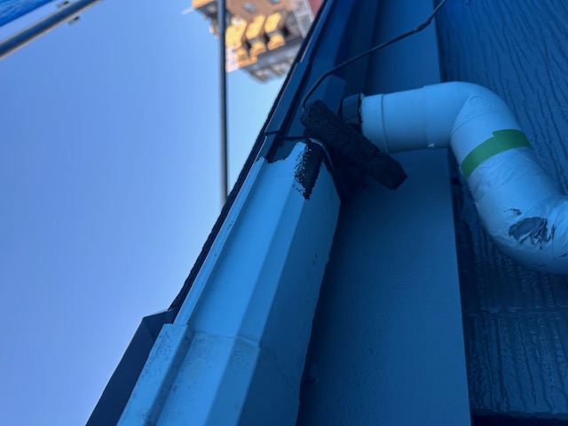 千葉市　付帯部塗装　雨樋　ファインパーフェクトトップ